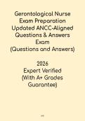Gerontological Nurse Exam Prep 2026 &ndash; Updated ANCC-Aligned Practice Questions PDF