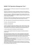 BADM 7120 Operations Management Test 1  Questions & Answers Study Guide 2025&sol;2026