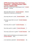OTPS Exam Prep Class Test Exam Questions &plus; Verified Answers 100- correct&comma; Update 2026&period;