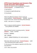 OTPS Exam Questions and Answers &lpar;Top Grade Assured&rpar; 2026 Update&period;
