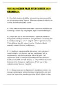 WGU D220 EXAM PREP STUDY SHEET 2026 GRADED A&plus;