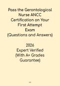 Pass the Gerontological Nurse ANCC Certification Exam 2026 on Your First Attempt PDF
