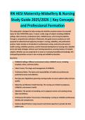 RN HESI Maternity - NURSING EXAM STUDY GUIDE 2026-2027 ACCURATE QUESTIONS AND CORRECT DETAILED ANSWERS WITH RATIONALES &vert;&vert; 100&percnt; GUARANTEED PASS <BRAND NEW VERSION>