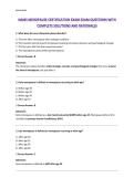 NAMS MENOPAUSE CERTIFICATION EXAM EXAM QUESTIONS WITH COMPLETE SOLUTIONS AND RATIONALES