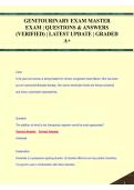 Genitourinary Exam Master Questions and Answers Verified Latest 2025&sol;2026 Package with Solution Complete Nursing Study Resource