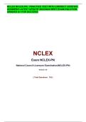 NCLEX-PN Practice Test with Correct Verified Answers Latest 2025&sol;2026 Package with Solution Complete Nursing Exam Study Resource