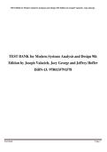 TEST BANK for Modern Systems Analysis and Design 9th  Edition by Joseph Valacich&comma; Joey George and Jeffrey Hoffer  ISBN-13&colon; 9780135791578