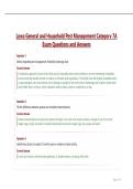 Lowa General and Household Pest Management Category 7A Exam Questions and Answers