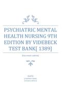 Psychiatric mental health nursing 9th edition by videbeck test bank&lbrack; 1389&rsqb;