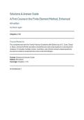 A First Course in the Finite Element Method&comma; Enhanced &lpar;6th Edition&comma; Daryl L&period; Logan&rpar; &mdash; Complete Solutions & Answer Guide &lpar;Chapters 1&ndash;16&rpar;