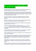 CYBER AWARENESS CHALLENGE 2026 EXAM Q&A