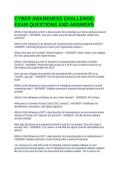 CYBER AWARENESS CHALLENGE- EXAM QUESTIONS AND ANSWERS