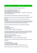 CYBER AWARENESS CHALLENGE Q&A