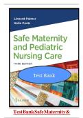  Safe Maternity & Pediatric Nursing Care 3rd Edition by Linnard palmer&comma; Haile Coats &vert; All Chapters 1- 38 covered with Verified Question & Answers &vert; New Edition 2026 Test Bank 