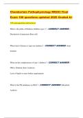 Chamberlain Pathophysiology NR283 Final Exam 100 questions updated 2026 Graded A&plus;