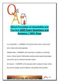 DECA Principles of Hospitality and Tourism &lpar;HOS 202&rpar; &ndash; 2026 Exam &vert; 100 Practice Questions with Answers &vert; Lodging&comma; Customer Service&comma; Travel
