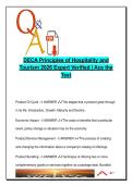 DECA Principles of Hospitality and Tourism &ndash; 2026 Exam &vert; Expert Verified Questions and Answers &vert; Marketing&comma; Product Cycle&comma; Business Law