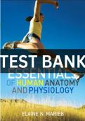TEST BANK HUMAN ANATOMY AND PHYSIOLOGY 10th Edition by Elaine N&period; Marieb&vert; Latest Practice Exam 100&percnt; Veri&filig;ed Answers