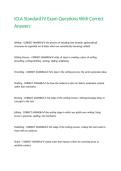 ICLA Standard IV Exam Questions With Correct Answers&period;