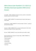Idaho Literacy Exam Standards 1 & 3 &lpar;ICLA&rpar; LLC 340 Boise State Exam Questions With Correct Answers 