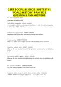 CSET Social Science &lpar;Subtest -1 WORLD HISTORY&rpar; Practice Questions AND ANSWERS&period;