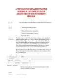 Test Bank for Advanced Practice Nursing in the Care of Older Adults 2nd Edition By Laurie Kennedy-Malone&semi; Lori Martin-Plank&semi; Evelyn G&period; Duffy Chapter 1-19 Complete Guide A&plus;