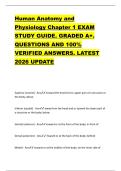 Human Anatomy and  Physiology Chapter 1 EXAM  STUDY GUIDE&period; GRADED A&plus;&period;  QUESTIONS AND 100&percnt;  VERIFIED ANSWERS&period; LATEST  2026 UPDATE 