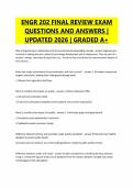 ENGR 202 FINAL REVIEW EXAM QUESTIONS AND ANSWERS &vert; UPDATED 2026 &vert; GRADED A&plus;