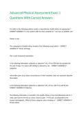Advanced Physical Assessment Exam 1 Questions With Correct Answers 