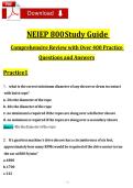 NEIEP 800 Study Guide Exam Questions With Correct Answers