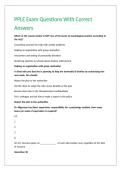 PPLE Exam Questions With Correct Answers