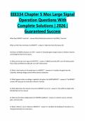 EEE334 Chapter 5 Mos Large Signal Operation Questions With Complete Solutions &vert; 2026 &vert; Guaranteed Success