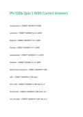 PN 1006 Quiz 3 With Correct Answers