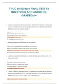 TNCC 9th Edition Final Test &ndash; 2026&sol;2027 &vert; 80 Exam Questions with Verified Answers &lpar;Graded A&plus;&rpar;