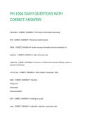 PN 1006 EXAM QUESTIONS WITH CORRECT ANSWERS 