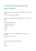 PN 1006 Final Exam Questions With Correct Answers