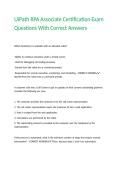 UiPath RPA Associate Certification Exam Questions With Correct Answers&period;