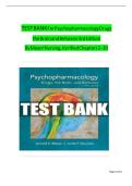 Test Bank for Psychopharmacology&colon; Drugs&comma; the Brain&comma; and Behavior&comma; 3rd Edition &ndash; Nursing&comma; Psychology & Health Sciences Exam Resource