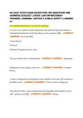 NC BLET STATE EXAM OBJECTIVES 485 QUESTIONS AND  ANSWERS 2026&sol;2027 &vert;&vert; BASIC LAW ENFORCEMENT  TRAINING&comma; CRIMINAL JUSTICE & PUBLIC SAFETY &vert;&vert; GRADED  A&plus; 