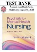 Test Bank for Psychiatric-Mental Health Nursing 9th Edition by Sheila L&period; Videbeck All Chapters &lpar;1-24&rpar; LATEST UPDATE 2025
