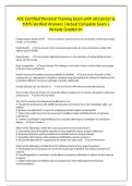 ACE Certified Personal Training Exam with all Correct & 100&percnt; Verified Answers &vert;Actual Complete Exam &vert;Already Graded A&plus;