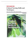 Test Bank - Clinical Nursing Skills and Techniques 9th Edition by Anne Griffin Perry
