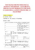 Test Bank for Psychological Science 7th Edition &ndash; Elizabeth A&period; Phelps&comma; Elliot Berkman & Michael S&period; Gazzaniga &vert; Latest Update 2026 &vert; A&plus; Exam Prep