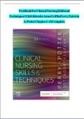 Test Bank for Clinical Nursing Skills and Techniques&comma; 10th Edition &ndash; Nursing Skills&comma; Assessment & Exam Resource