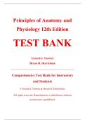 Complete Test Bank - Principles of Anatomy and Physiology&comma; 12th Edition &ndash; Gerard J&period; Tortora&comma; Bryan H&period; Derrickson &ndash; ISBN 9780470084717 &lpar;Chapters 1&ndash;29&rpar;