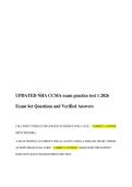 UPDATED NHA CCMA exam practice test 1 2026 Exam Set Questions and Verified Answers