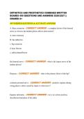 ORTHOTICS AND PROSTHETICS COMBINED WRITTEN  BOARDS 499 QUESTIONS AND ANSWERS 2026&sol;2027 &vert;&vert;  GRADED A&plus; 