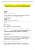 ACE Certification Exam with all Correct & 100&percnt; Verified Answers &vert;Actual Complete Exam &vert;Already Graded A&plus;