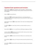 Capstone Exam questions and answers 