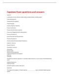 Capstone Exam questions and answers 